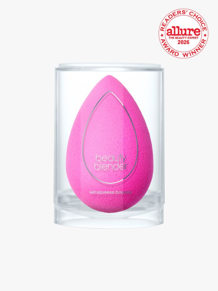 Pink Beautyblender&reg; on white background