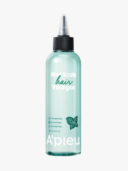 A&rsquo;Pieu Mint Hair Vinegar Rinse in branded bottle component on a light gray background
