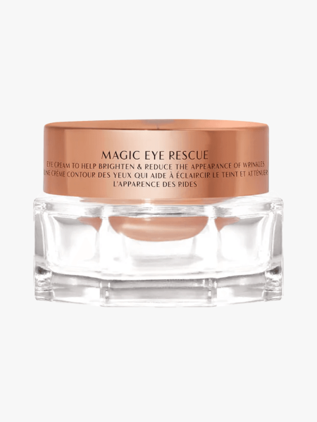 Charlotte Tilbury&rsquo;s Magic Eye Rescue in branded tub component on a light gray background